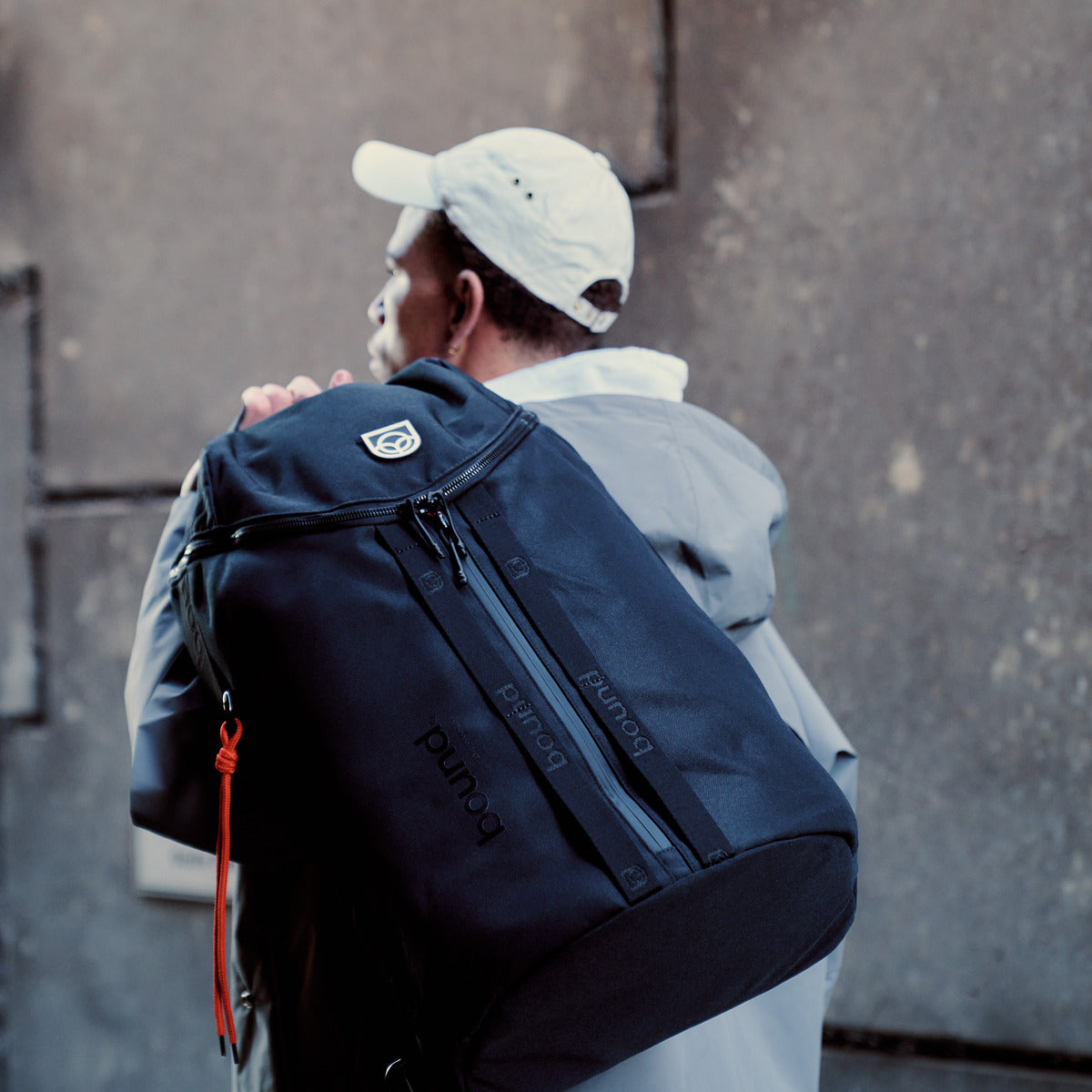 Bound City Backpack Duffel in Black – lifestyle
