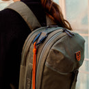Bound Roll-Top Backpack in Green – lifestyle