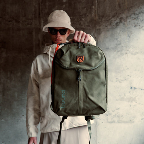 Bound Town Backpack in Green – lifestyle