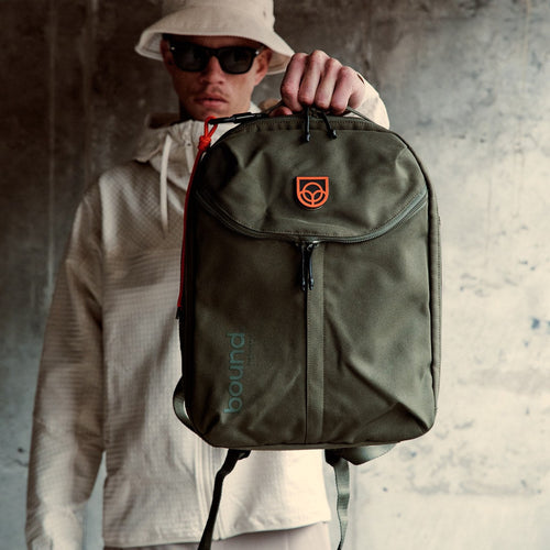 Bound Town Backpack in Green – lifestyle