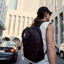 Bound City Backpack Duffel in Black – lifestyle