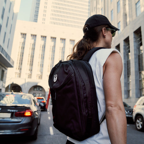 Bound City Backpack Duffel in Black – lifestyle