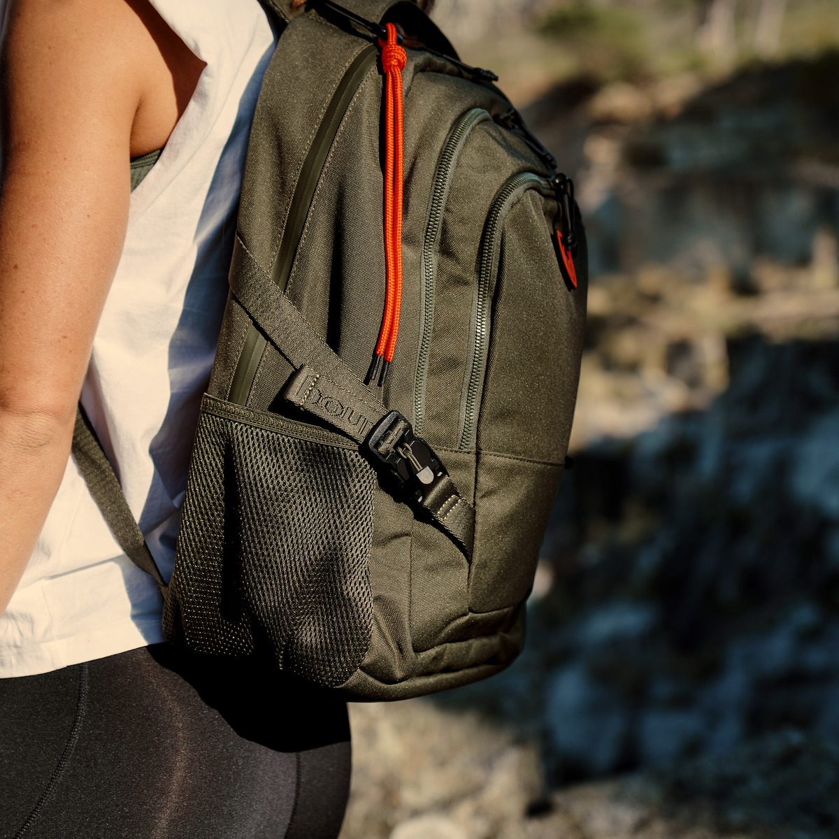 Bound Everywhere Backpack in Green – lifestyle